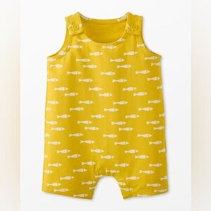 Hanna Andersson Fish Print Baby Romper